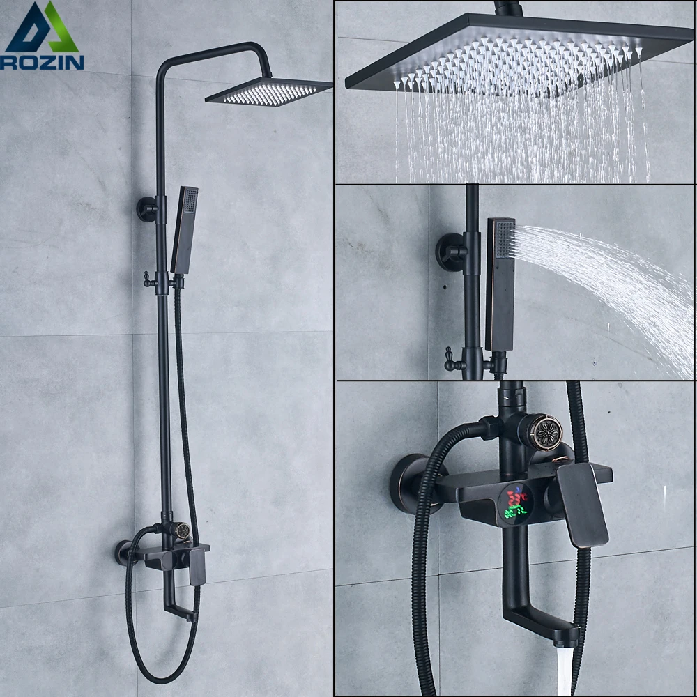 Buy Black Bronze Rainfall Shower Mixer Faucet
