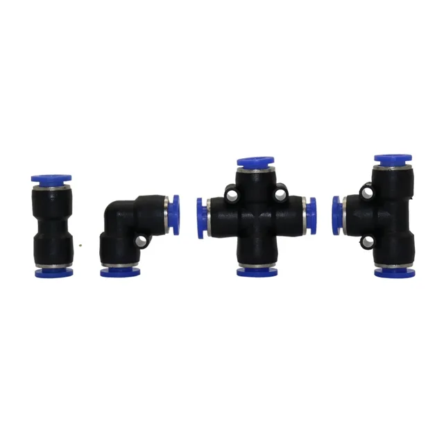 10 pz 8mm Slip Quick Lock Magliette Gomito Dritto Croce Connettori di Plastica G 10 pz 8mm Slip Quick Lock Magliette Gomito Dritto Croce Connettori di Plastica G