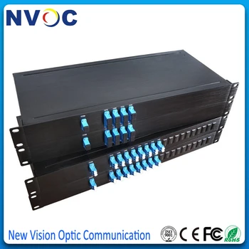 

1U 19" Rack 8+1CH CWDM Mux+Demux Al Rack,Dual Fiber SC/UPC 1470nm-1610nm,Fiber Optic 8Channel CWDM Mux Demux Rack