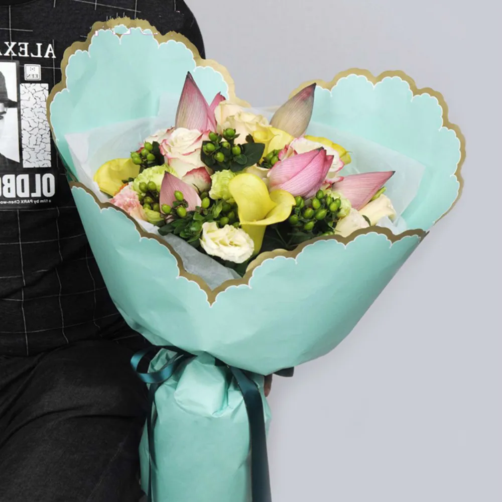 heart rippled edge florist flower packing paper fresh paper flower florist