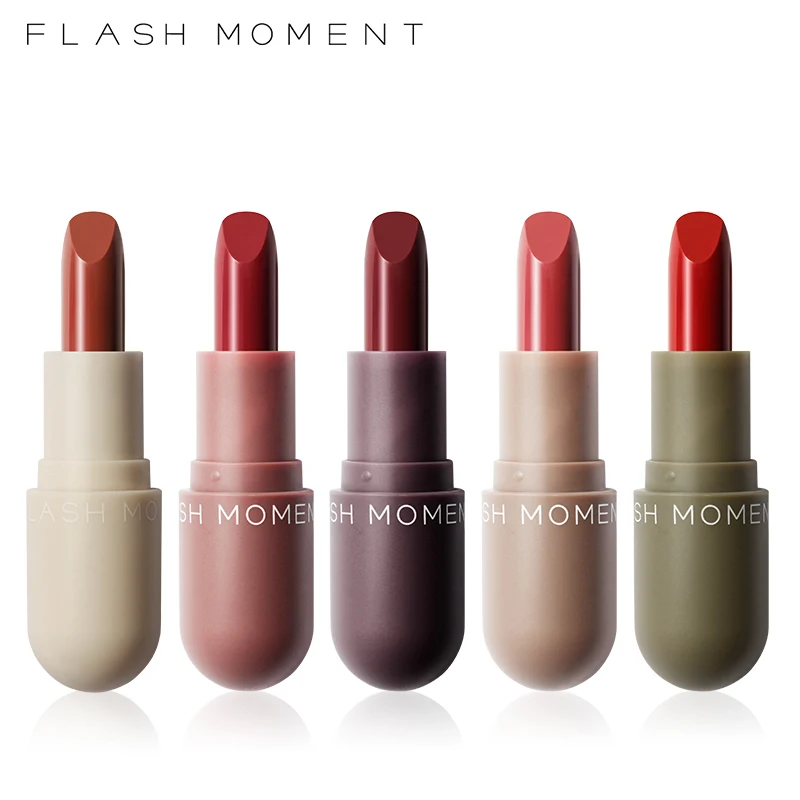 

FlashMoment 5 Colors Cute Mini Matte Lipstick Long Lasting makeup Set Lipstick for Lips Stick Waterproof Mate Tint Lipstick Kit