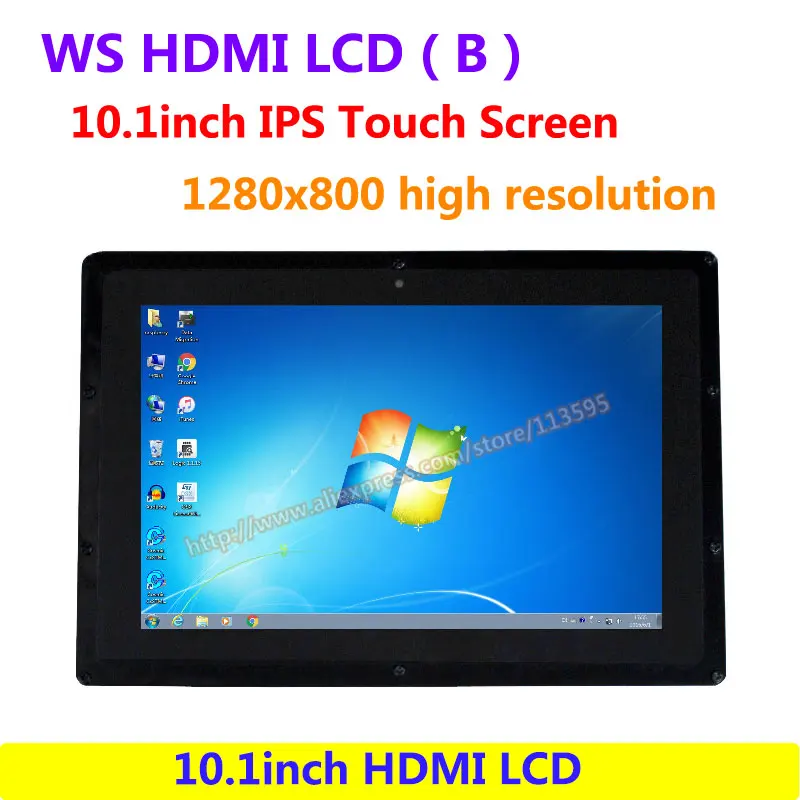 

WS 10.1inch HDMI LCD (B)(with case) IPS Touch Screen drive Demo 1280x800 high resolution Supports all Raspberry PI&Multi mini-PC