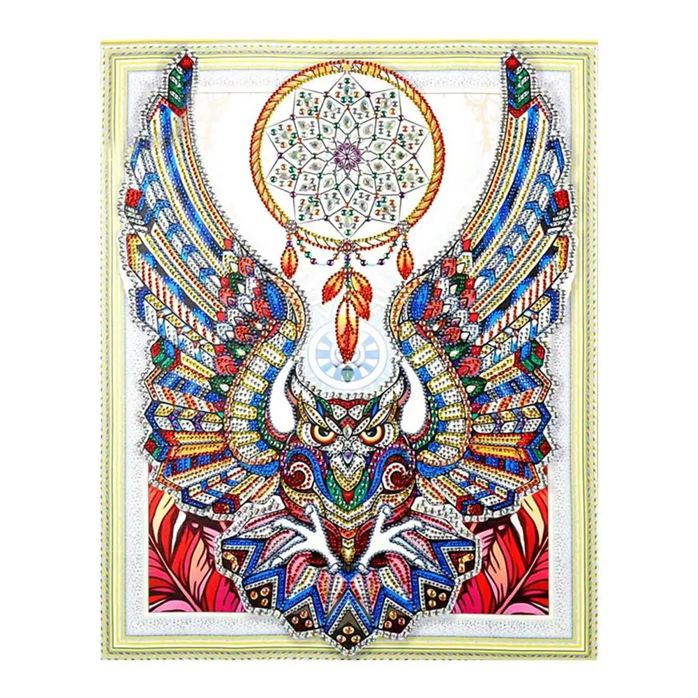 

animal Owl crystal Diamond Painting Partial Round New DIY Sticking Drill Cross Embroidery 5D simple Home Decoration