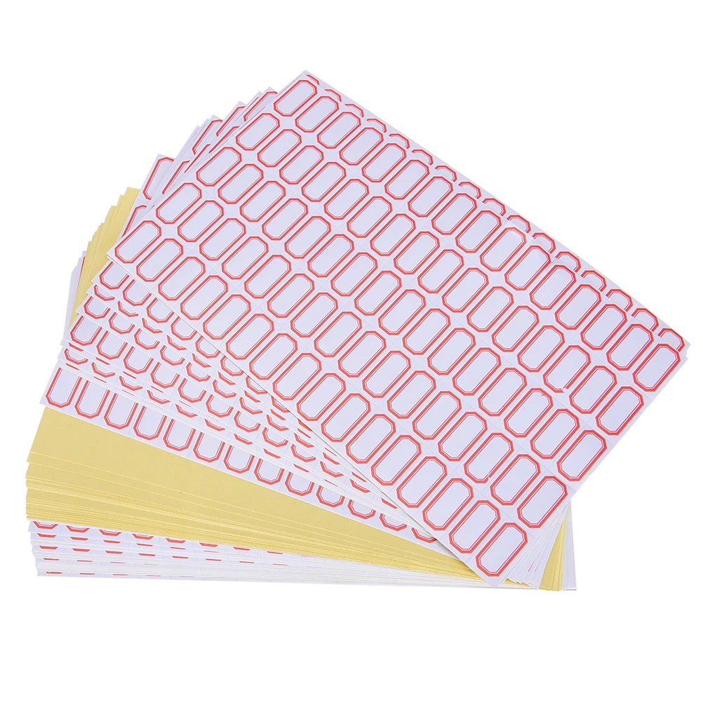 60 Sheets White and Red Price Tag 12mm x 23mm Label Coated Paper Self-adhesive Sticker | Игрушки и хобби