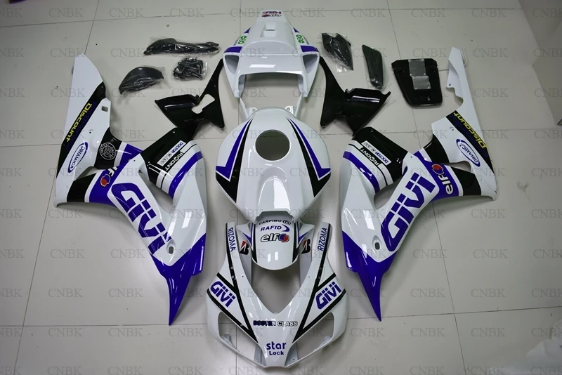 

for CBR1000 RR 2006 - 2007 Fairings CBR 1000 RR 2007 White Blue Bodywork Fireblade 2006 Plastic Fairings Unpainted