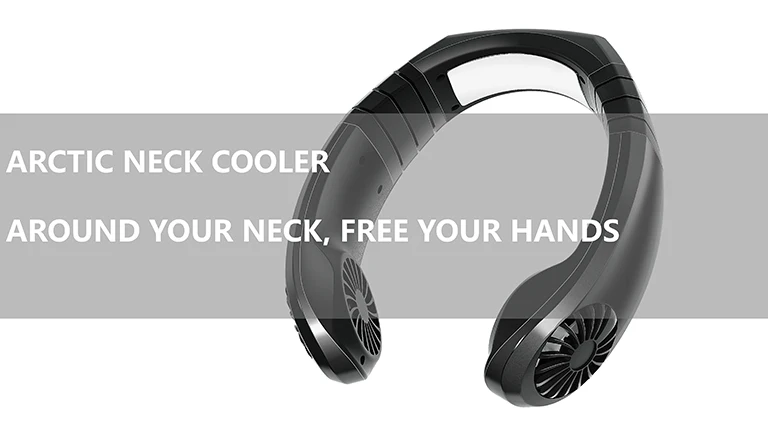 Arctic Neck Cooler fan Hands free fan Mini neck portable cooler Adjustable Sport Neck Band Dual Cooler Fan