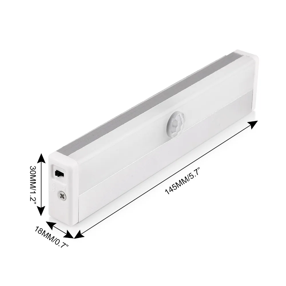 Перезаряжаемый Магнитный инфракрасный ИК-датчик движения светодиодный настенный светильник ночник авто Батарея мощность для тропинка лестница настенный холодильник