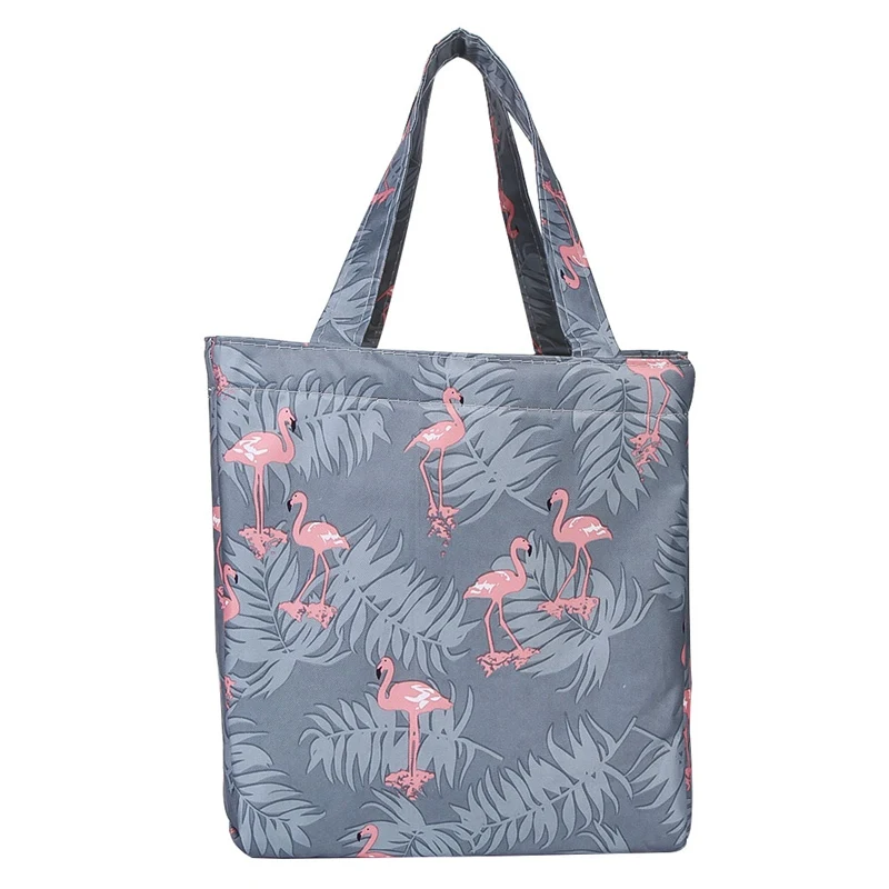 

New Fresh Insulation Lunch Bag Thermal Oxford Lunch Box Waterproof Convenient Leisure Bag Cute Flamingo Cuctas Tote 1PC