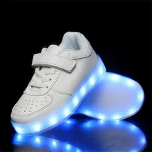 four seasons font b Kids b font Sneakers Boys Girls Fashion LED font b Lights b