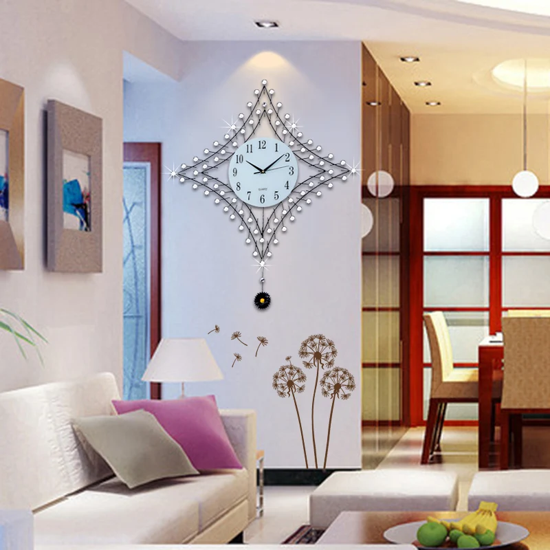 

European Style Creative Luminous Quartz Clock Modern Simple Digital Living Room Hanging Clock Bedroom Quiet Wall Clock