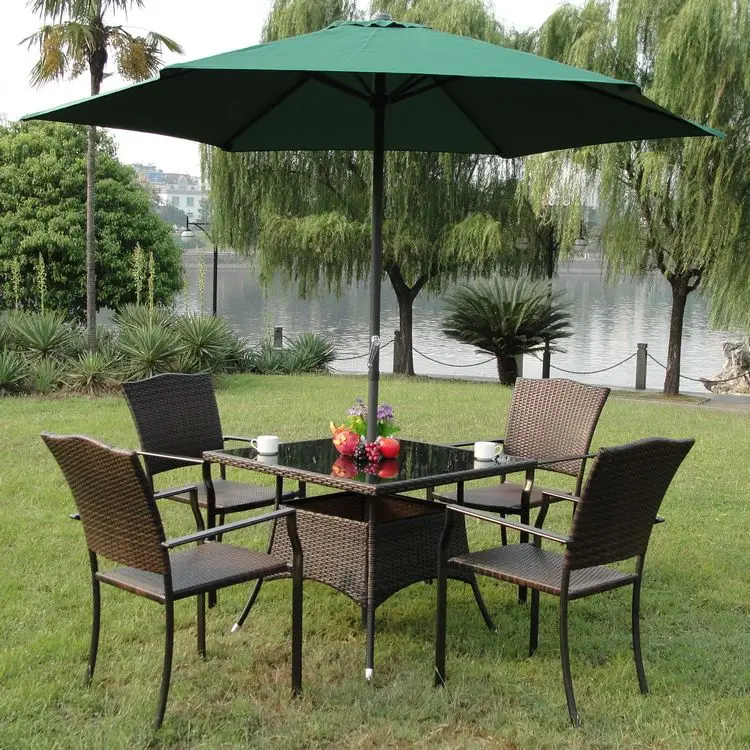 Clearance Rattan Outdoor Leisure Furniture Balcony Patio Umbrellas