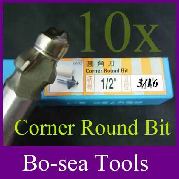 

10 pieces/lot Router Bits Corner Round Bit for woodworking 1/2"Shank Tungsten Carbide size 1/2 x 3/16 inch, High Quality-CM