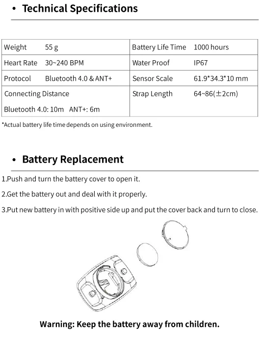 Magene MOVER Bluetooth 4,0 ANT+ датчик сердечного ритма Совместимость GARMIN Bryton IGPSPORT компьютер для бега велосипеда монитор сердечного ритма