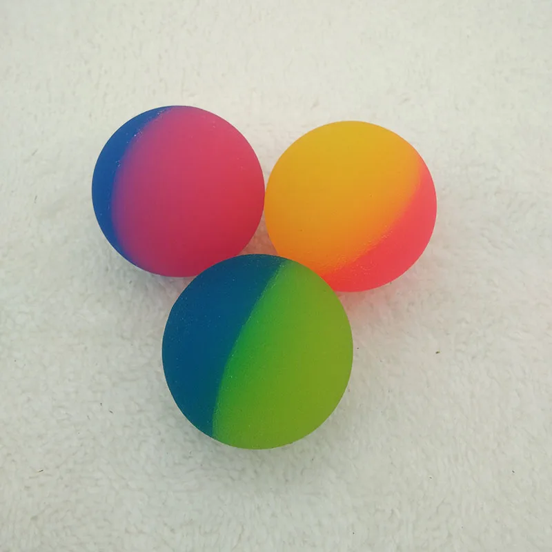 Very best  20pcs Rubber Bouncing Balls Bouncy Double color jumping ball for Children Bathing float juggling pi