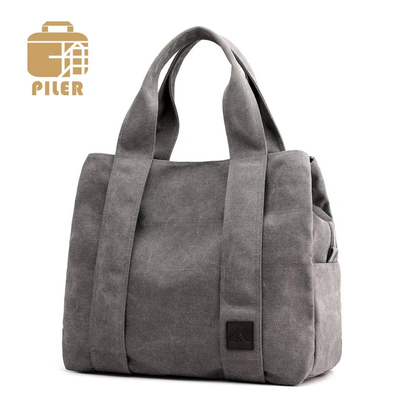 

Piler Luxury Handbags Canvas Women Classic Shoulder Bag Hobo Ladies Casual Tote Women Messenger Bag Female Zipper Crossbody Bags