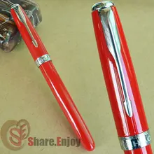 Роликовая шариковая ручка большая красная и серебристая стрела Клип JINHAO 601