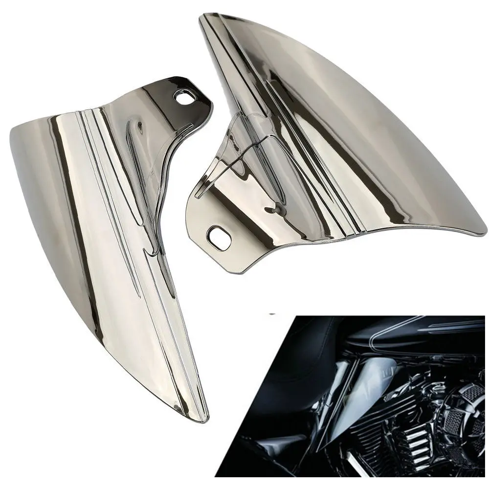 Chrome Saddle Shield Heat Deflector For Harley Touring Road Electra