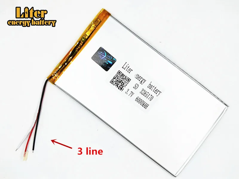 Billig 3 linie Tablet pc 3285170 3,7 V 6000MAH (polymer lithium ionen batterie) li ion batterie für tablet pc 7 zoll 8 zoll 9 zoll