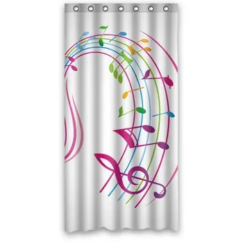 

Colorful Abstract Music Clef Wallpaper Custom Shower Curtain 36" x 72"