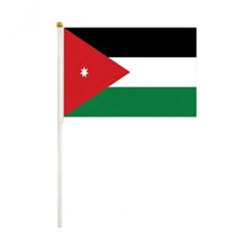 5 шт./лот флаги для рук с полюсом 14*21 см Анголы Кот-д 'ор Доминика Джордан Панама Филиппины пуерто-Рико Турция - Цвет: Jordan