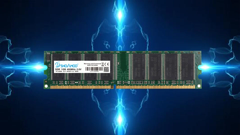 SNOAMOO DDR1 DDR 1GB PC2700/3200 DDR 333 MHz/400 MHz 184Pin память для настольного ПК CL2.5 DIMM ram 1G пожизненная Гарантия