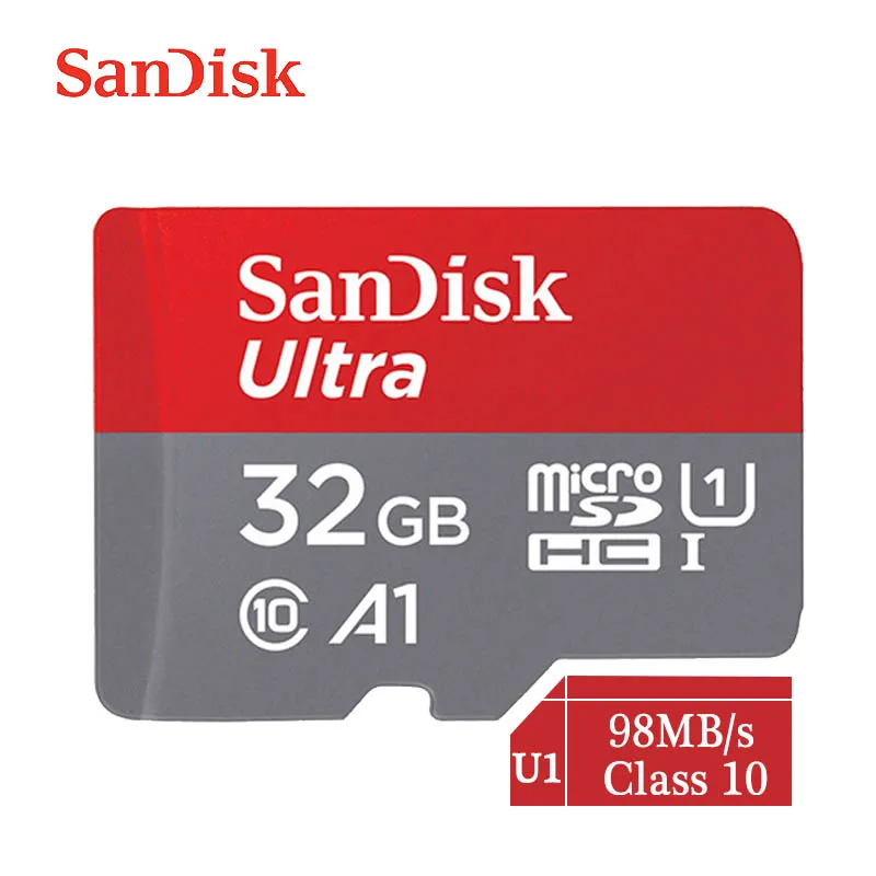 Sandisk 16 ГБ 32 ГБ micro sd карта 64 Гб 128 ГБ cartao de memoria 200 ГБ 256 Гб карта памяти класс 10 400 ГБ tf карта с адаптером - Емкость: 32GB