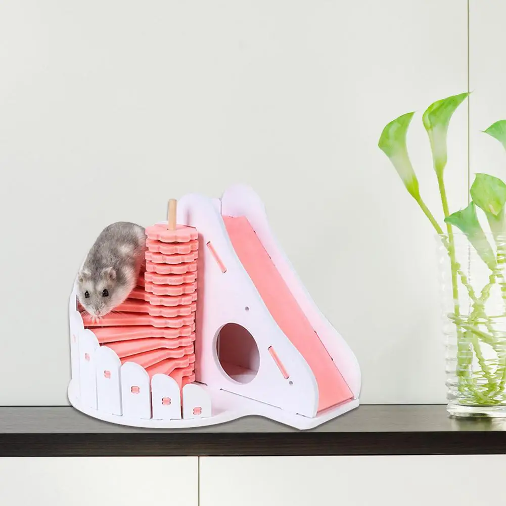 

Small Pet Nest Toy Color Small House Hamster Sleeping Nest Environmentally Friendly Round Slide Balcony Pet Supplies Wholesale