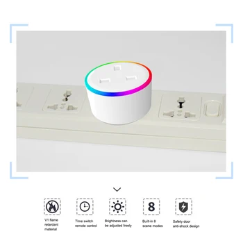 

Smart WIFI Plug Socket Power Switch APP Remote Control Timer of mobile phone UK plug Home Automation for Alaxa,Google Home