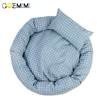 

Pet Bed Kennel Plaid Design Dog Cat Winter Warm Sleeping Bag Puppy Cushion Mat Cat Kennel Supplies 2019