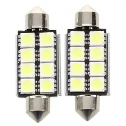 Новый мм 2x42 мм Canbus Нет Ошибка Белый 8 5050 SMD светодиодная лампочка для гирлянд w теплоотвод