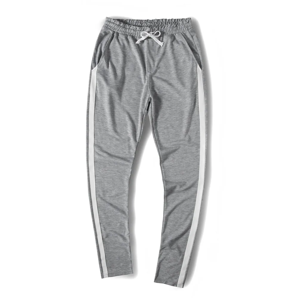 الرجال Sweatpants 2019 العلامة التجارية الأزياء الكورية البرية الجانب المسار عارضة ركض مرونة الخصر سراويل طويلة سراويل قطنية