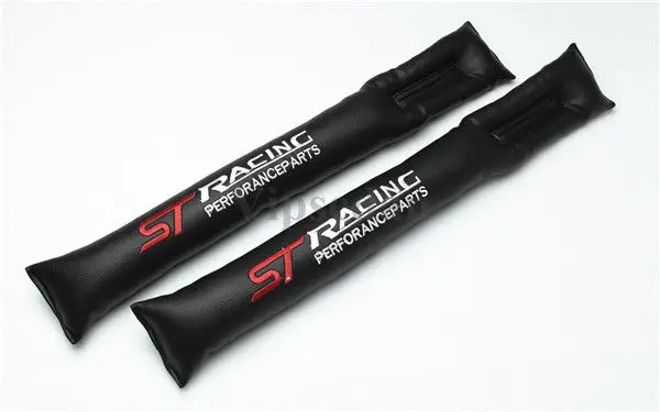 

2Pcs Black ST Racing Leather Car Seat Gap Filler Stop Gap Filler Holster Fit For Focus ST Fiesta
