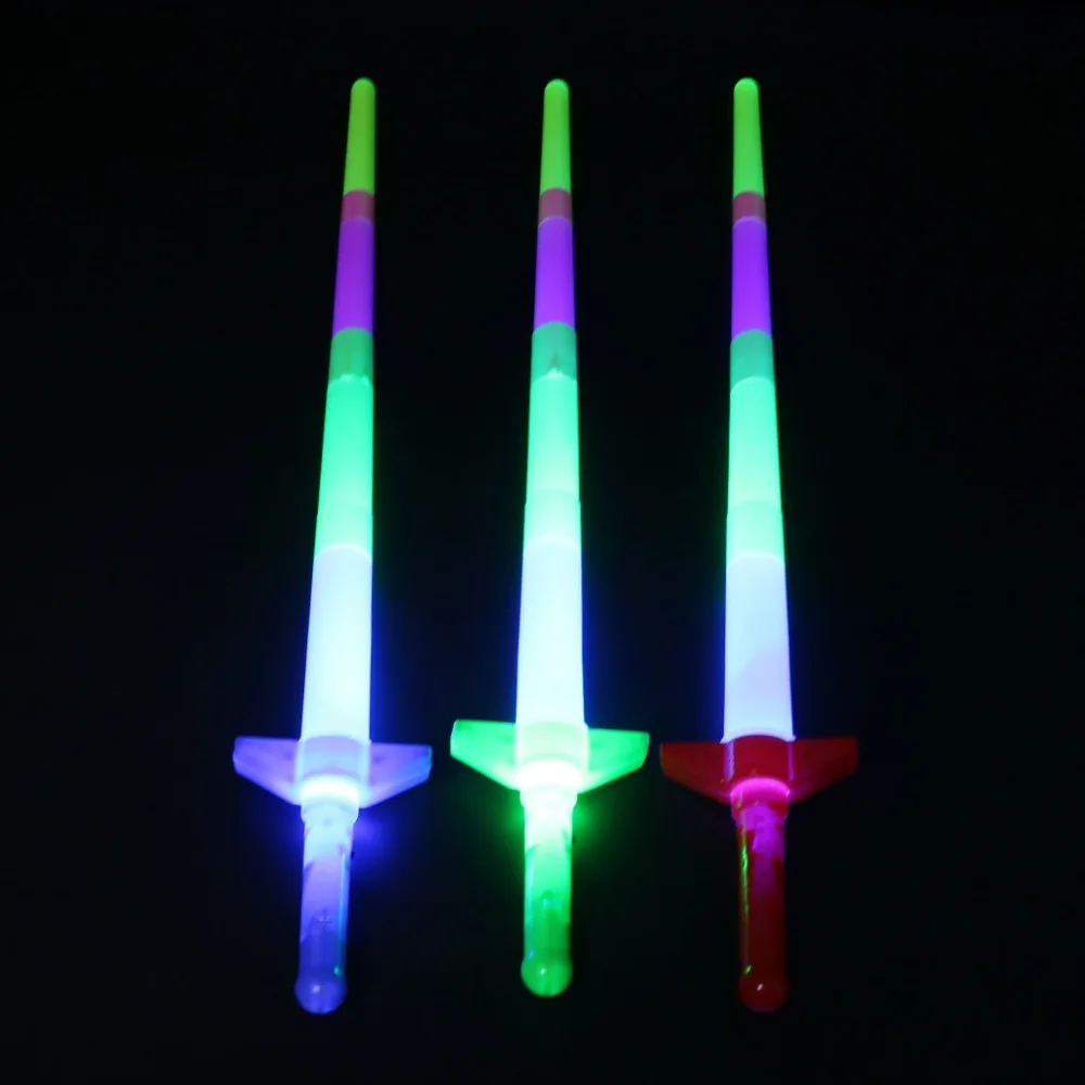 Новая лазерная Радуга меч Выдвижная лампа игрушки мигающие палочки светодиодные палочки Вечерние