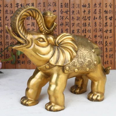 offer! A copper elephant ornaments Zhaocai enrichment Home Furnishing decorative crafts decoration Feng Shui House | Дом и сад