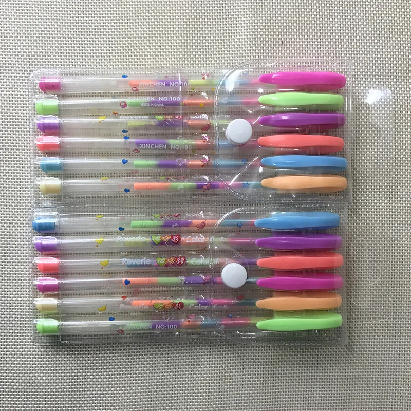 

6 pcs/lot papelaria gel pen caneta colorida kawaii school supplies canetas glitter escritorio lapices stationary korean penne