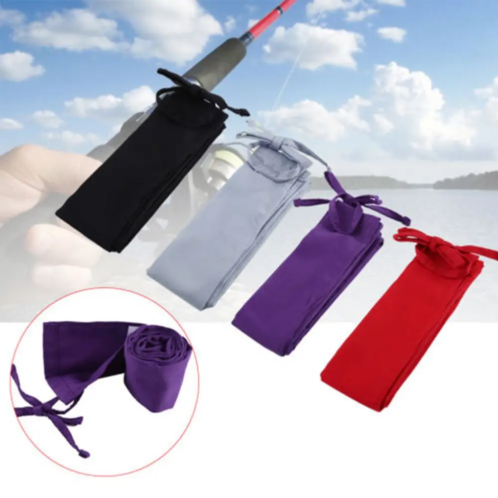 

1PC Fishing Tools Cotton Cloth Fishing Rod Sleeve Pole Sock Protector Case Pole Bag Pouch Utility Fishing Rod Cover Sleeves Pole