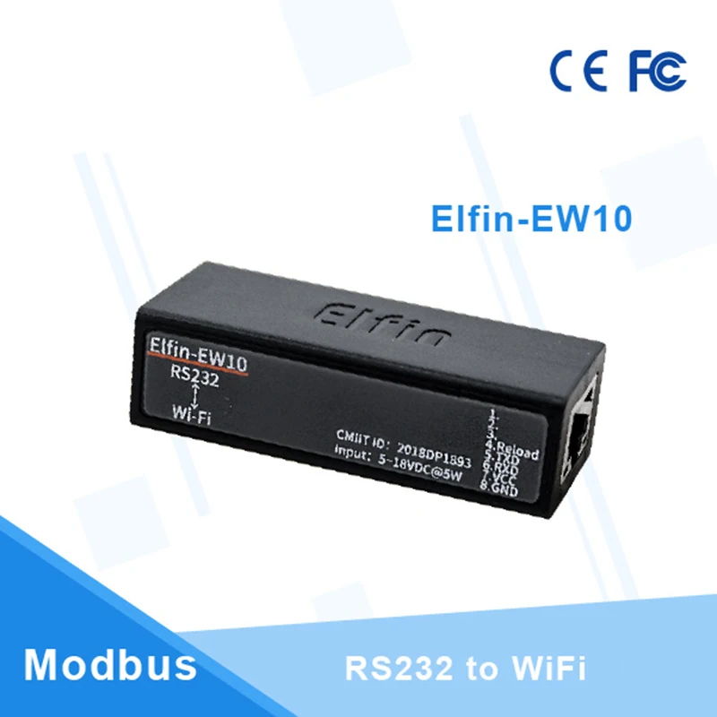 Последовательный порт RS232 для Wi-Fi устройства Серверный модуль Elfin-EW10 поддержка TCP/IP Telnet Modbus TCP протокол передачи данных через Wi-Fi