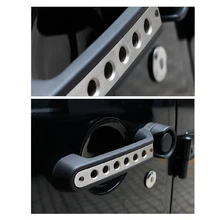 5pcs/set Aluminium Alloy Vehicle Door Handle Car Cover for Jeep Wrangler 2007-2015 Accessories Free Shipping