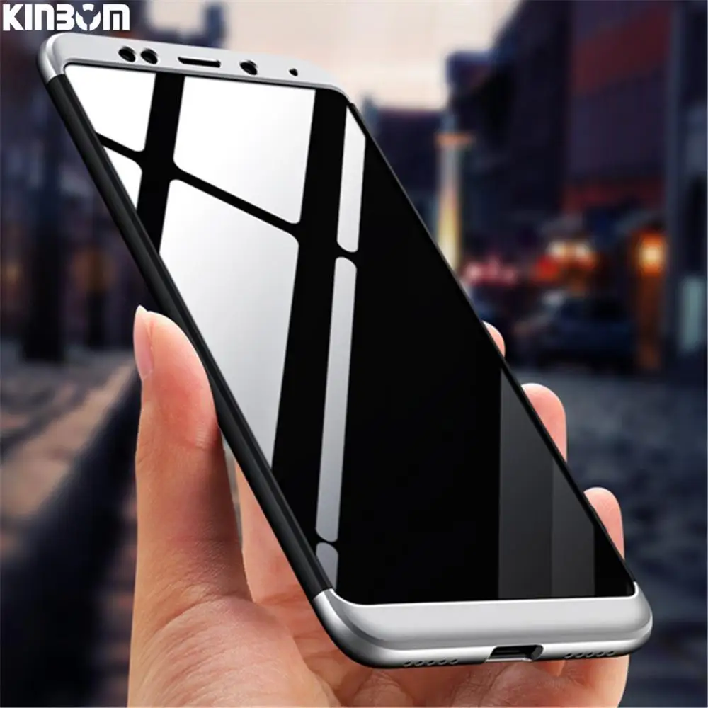 KINBOM 360 градусов полный защитный чехол для Xiaomi Redmi 5 6 7 Матовый Жесткий 3 в 1 5Plus 4A 4X 5A 5X