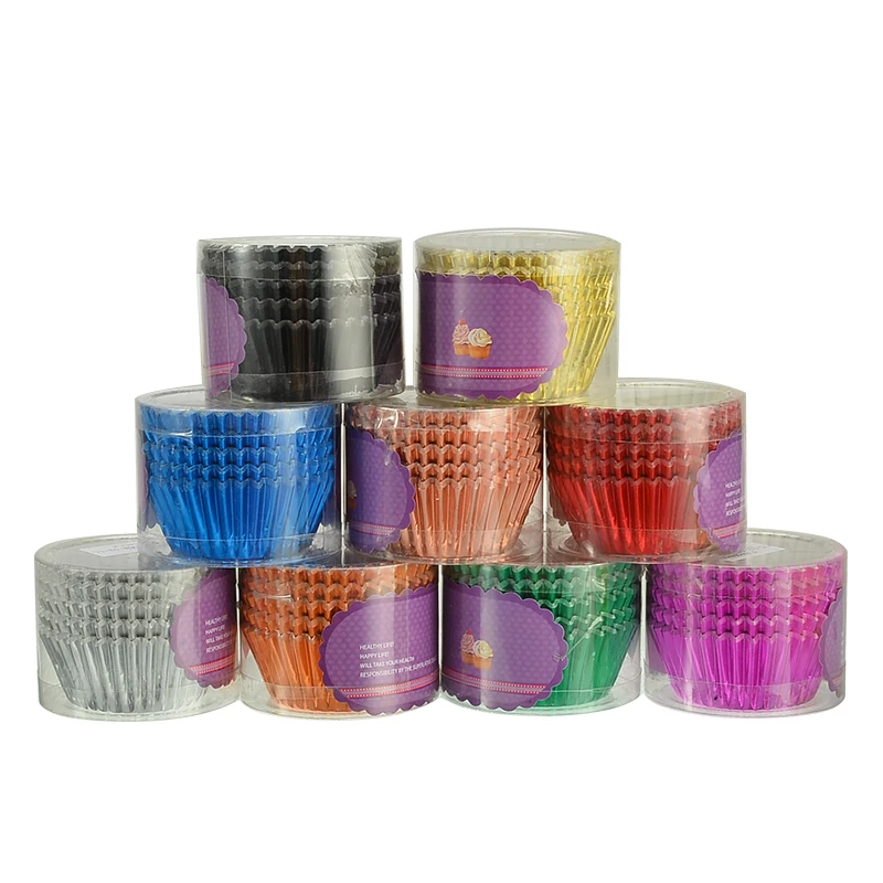 

Multi-color 100Pc/Set Paper Cake Forms Cupcake Liner Wrappers Baking Cups Cases Muffin Boxes Cake Cup Decorating Cake Tools