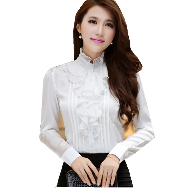 white satin shirts for ladies