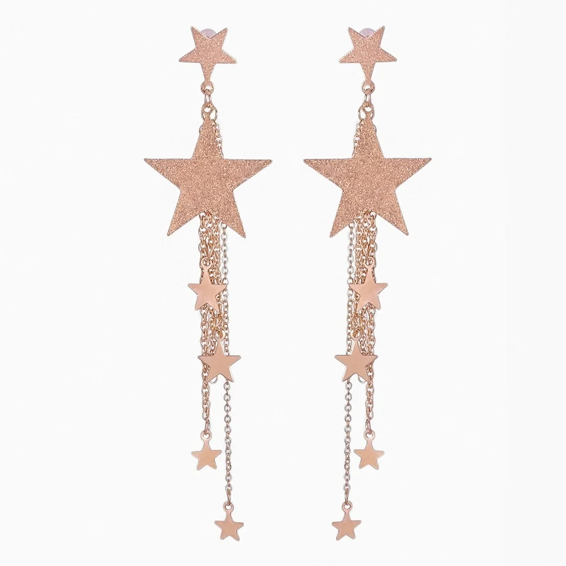 Pop Creative Fancy Original Metal Tassel Earring Star Earrings Hanging
