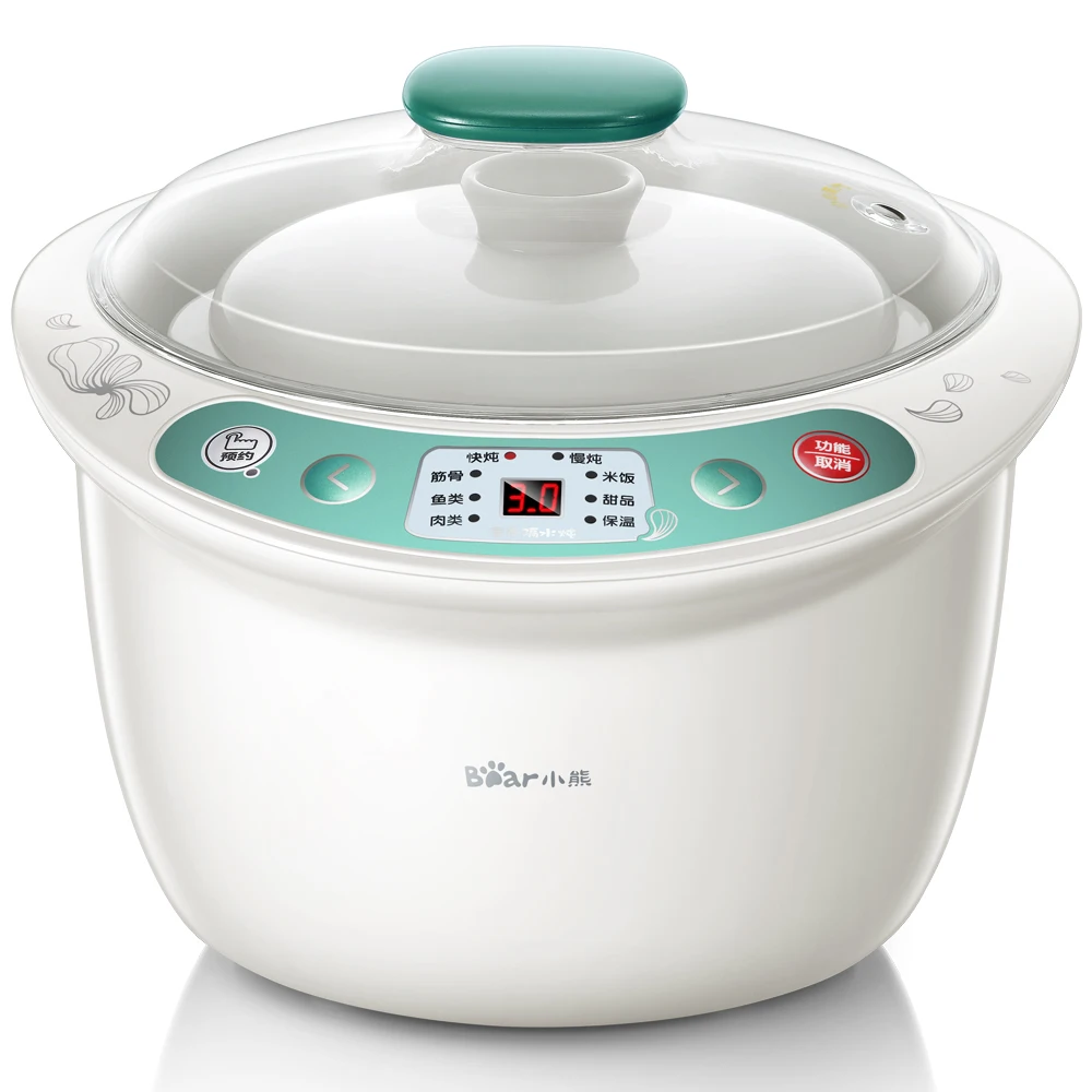 

Ceramic Whiteware Oval Liners Stew Pot Soup Stewing Porridge Cooking Slow Cookers Automatic Stewing 3 Different Kinds of Soup