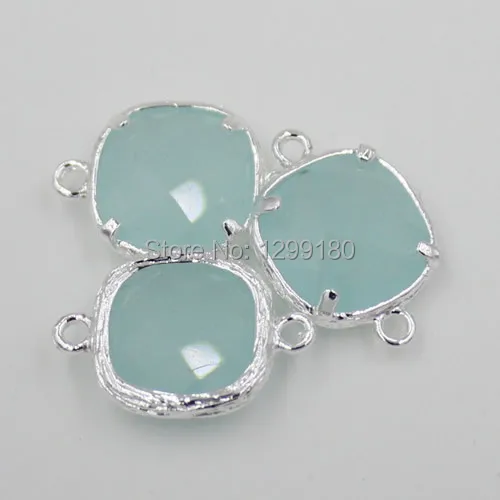 

10pcs/lot Copper Connector Pendants with Imitation Zircon Stone Crystal for DIY Jewelry Making Bracelet Earring 13x18mm K03029