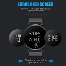 Большой экран OLED Смарт-браслет мониторинга сердечного ритма умный Браслет трекер сна бизнес вкус умный группа pk mi Группа 3