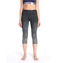 High waist elasticity Yoga Pants Seven points Digital printing Tight Sexy Fitness Sportswear clothes Factory Outlet Dropship