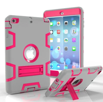 

Case For Apple iPad mini 1/2/3 Kids Safe Shockproof Heavy Duty Rugged Drop Resistance 3-IN-1 Silicone Case Cover w/Kickstand