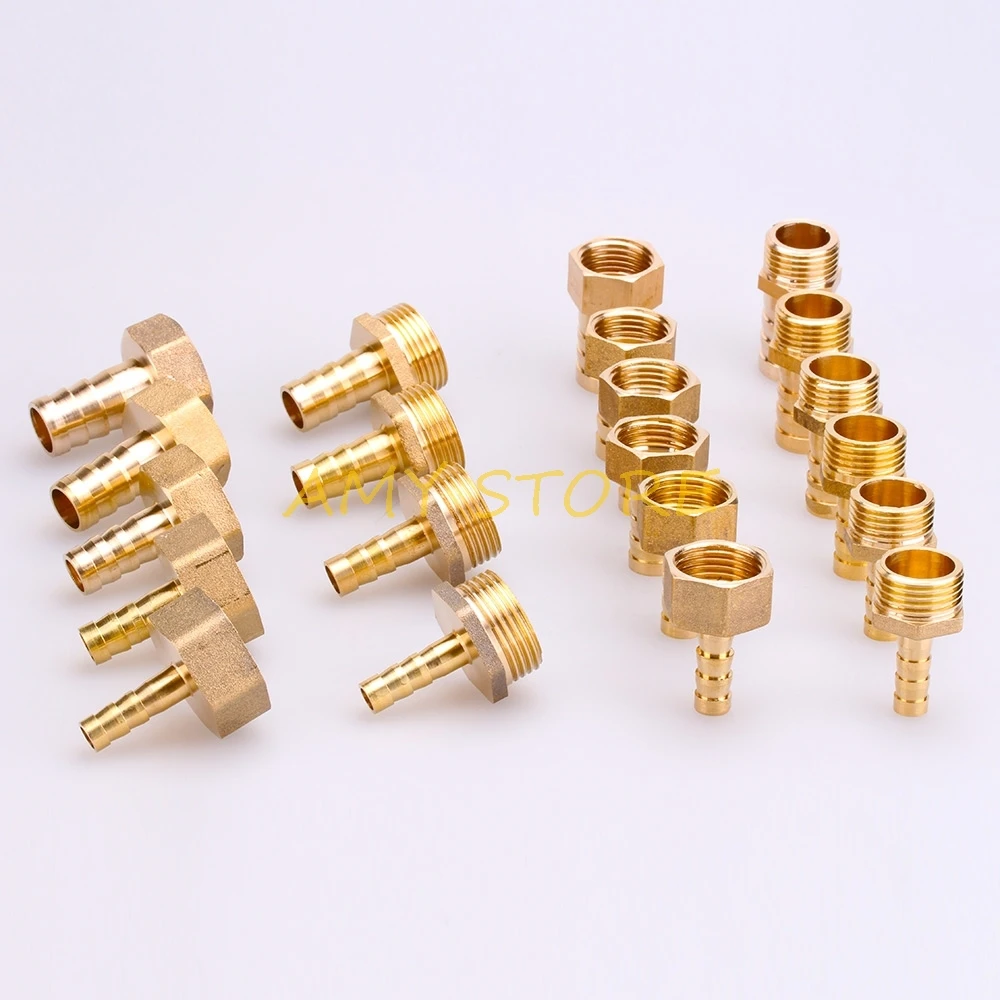 

1Pc Brass Barb Tail Air Tube Hose OD 4 6 8 10 12 14 16 19mm-Male Female 1/8 1/4 3/8 1/2 3/4" BSP Connector Coupler Adapter Joint