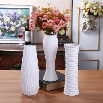 

Ceramic Flower Vase Ornaments Creative Living Room White Dried Flower Vase Crafts Nordic Home Decoration Wedding Gifts Flowerpot