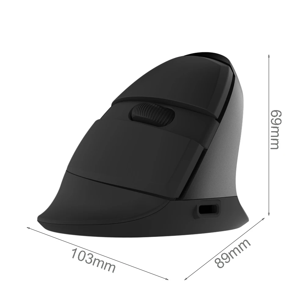 Bluetooth 4,0 Delux M618 мышь Беспроводная 2,4 ГГц перезаряжаемая 2400 dpi RGB вертикальная игровая мышь геймерская эргономичная мышь для ПК ноутбука